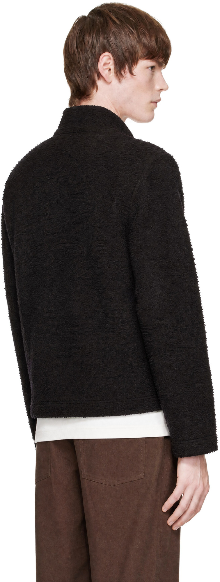 Moncler Brown Half-Button Wool Sweater