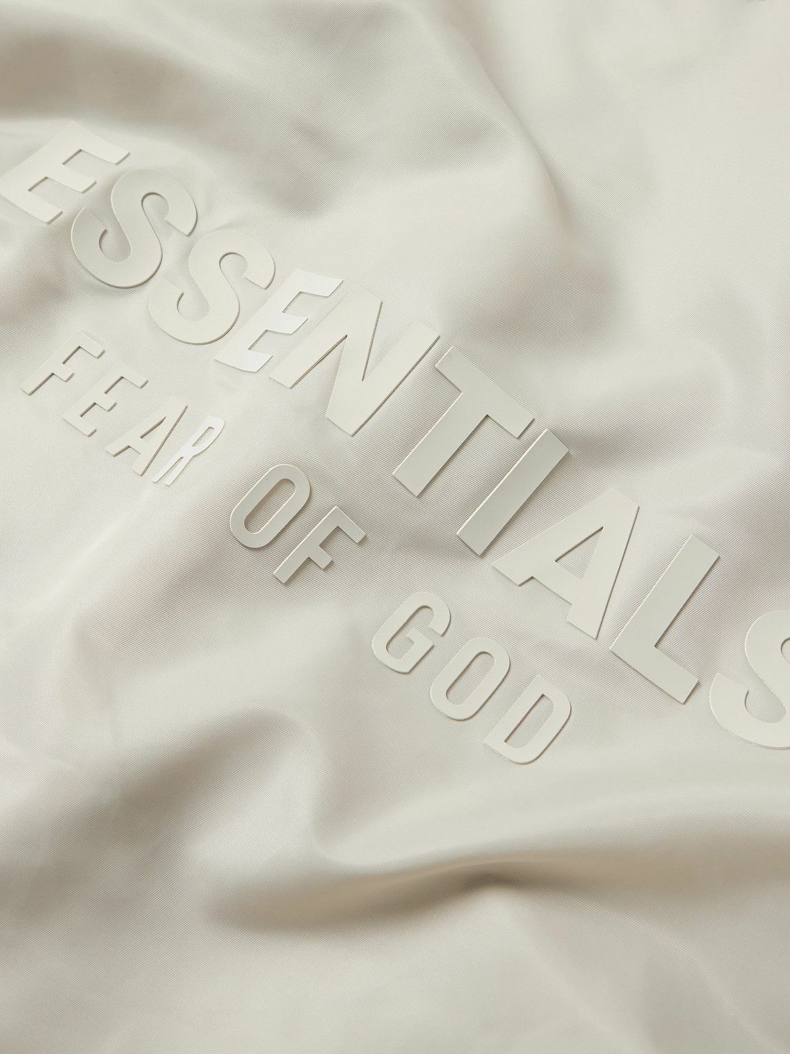 FEAR OF GOD ESSENTIALS - Logo-Appliquéd Shell Coach Jacket - Gray Fear ...