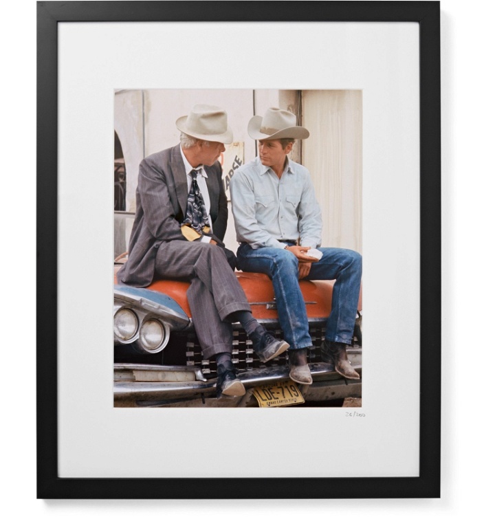 Photo: Sonic Editions - Framed Paul Newman and Lee Marvin Pocket Money Print, 17" x 21" - Black
