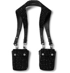 AMIRI - Leather-Trimmed Tweed Harness Bags - Black