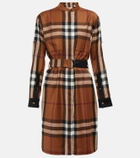Burberry - Checked wool shirt dress
