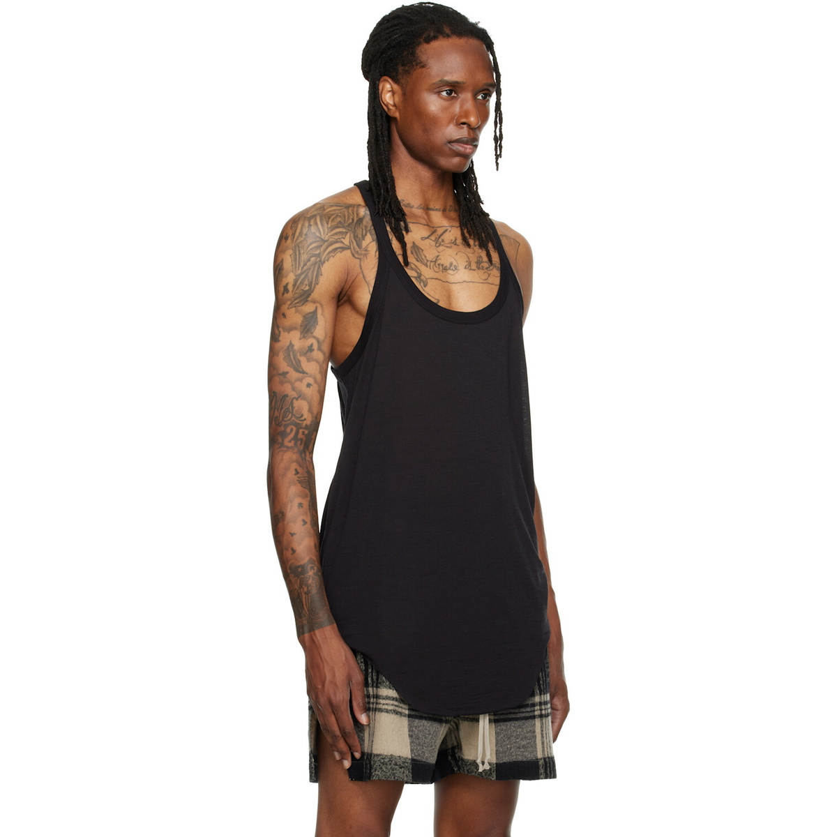 Rick Owens Black Tower Pony Tank Top