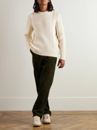 Sunspel - Cable-Knit Merino Wool Sweater - Neutrals