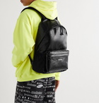 Balenciaga - Arena Logo-Print Crinkled-Leather Backpack - Black