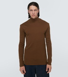 Lemaire Turtleneck cotton jersey top