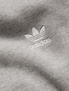 adidas Originals - Logo-Embroidered Cotton-Blend Jersey Hoodie - Gray