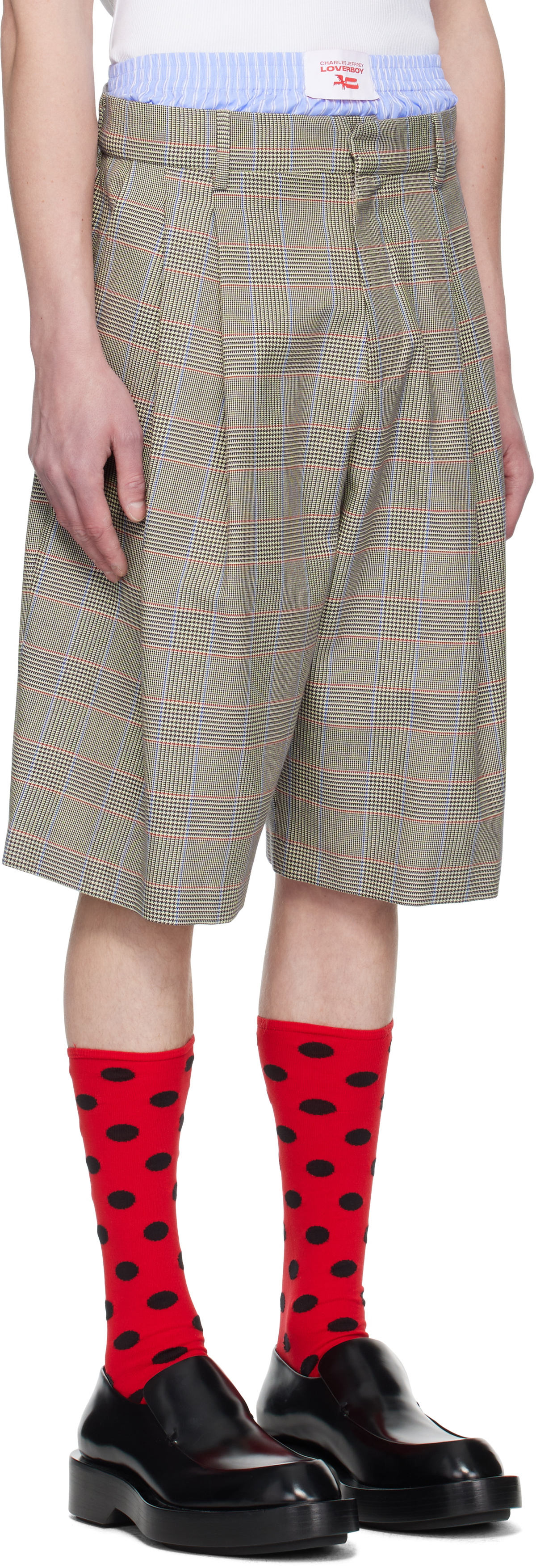 Charles Jeffrey LOVERBOY Beige Aberdeen Shorts
