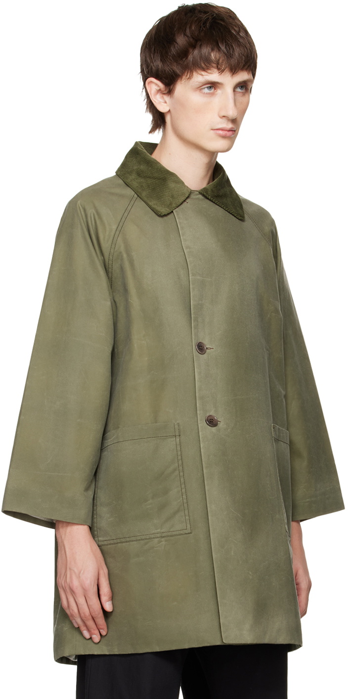 XENIA TELUNTS Green Raglan Coat