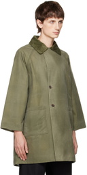 XENIA TELUNTS Green Raglan Coat