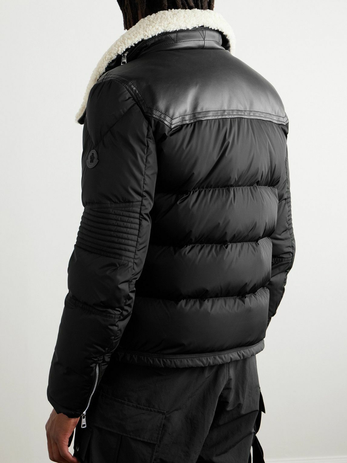 Moncler leather discount logo