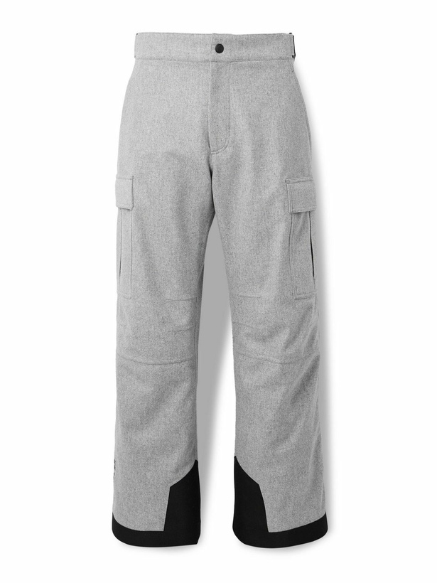 Photo: Moncler Grenoble - Wool-Flannel Padded Ski Pants - Gray