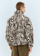 ERL Zebra Quilted Puffer Jacket