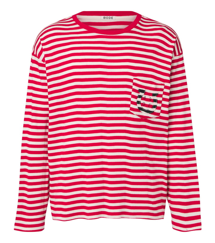 Photo: Bode Horseshoe striped cotton jersey T-shirt