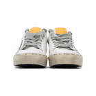 Golden Goose White and Navy Hi Star Sneakers