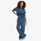 SKIMS Women's Raglan Short Sleeve Sweatshirt in Indigo