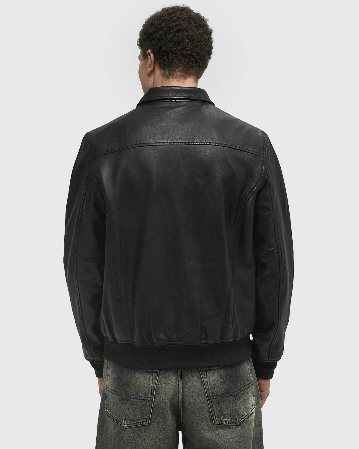 Schott NYC LC Aviator Jacket Black Mens Bomber Jacket