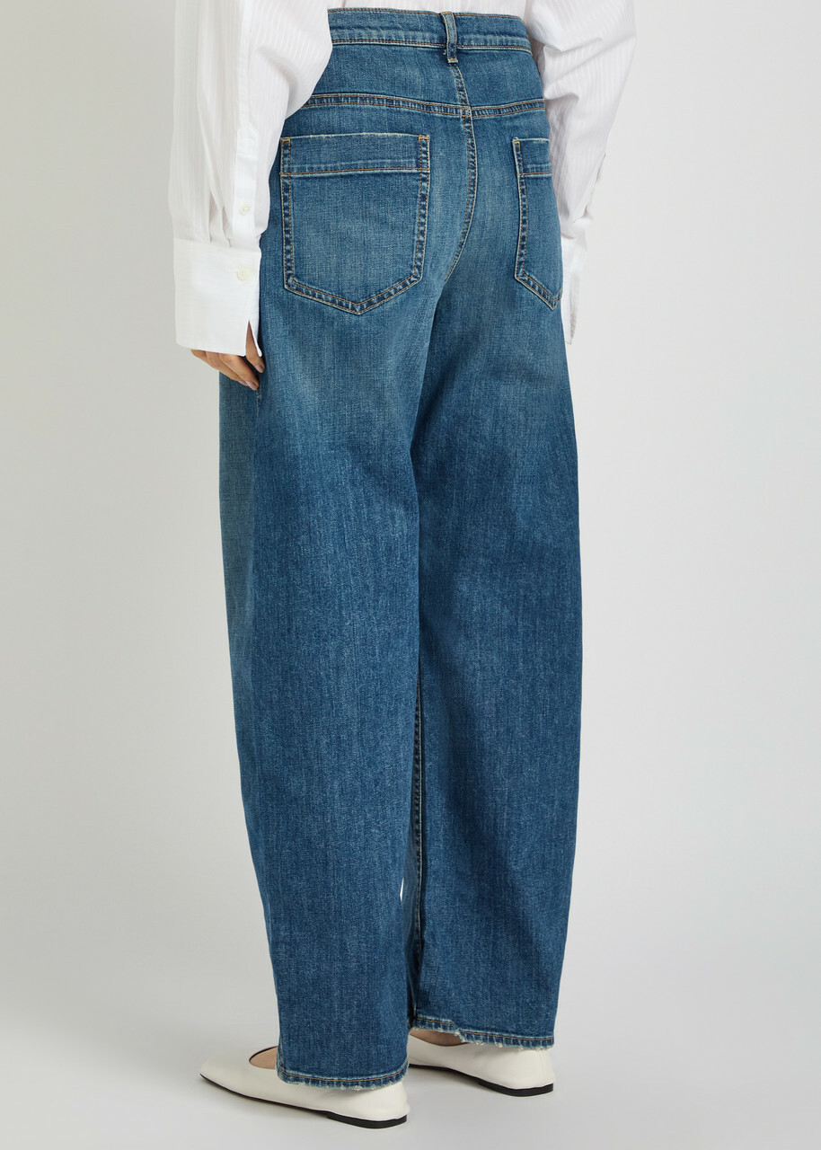 Nili Lotan Tribeca Wide-leg Jeans Blue