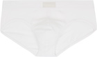 SKIMS Three-Pack White SKIMS Cotton Briefs