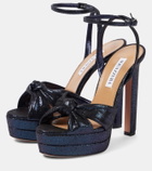 Aquazzura Cupid Plateau 130 satin platform sandals