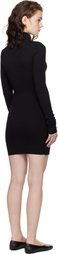 ÉTERNE Black Long Sleeve Turtleneck Minidress
