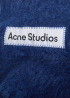 Acne Studios Logo-appliquéd Fringed Alpaca-blend Scarf - Blue - One Size