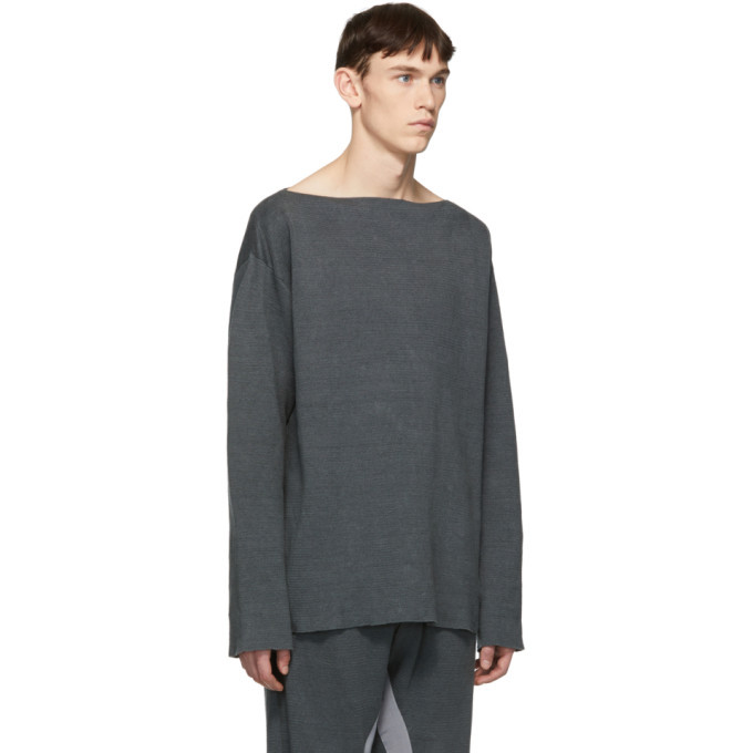 Haider Ackermann Grey Knit Pulau Boatneck Sweater Haider Ackermann
