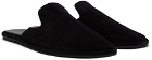 The Row Black Roger Slippers