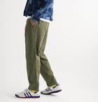 Folk - Assembly Cropped Crinkled-Cotton Trousers - Green