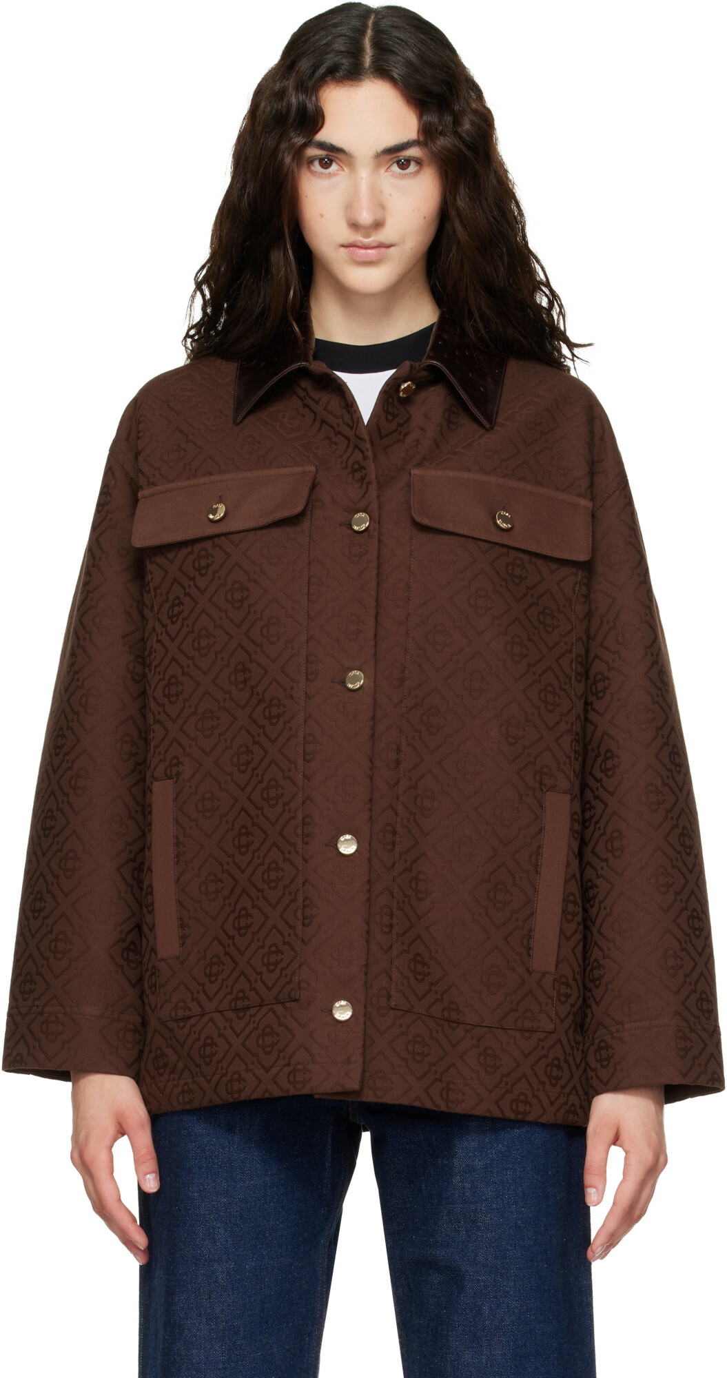 Casablanca Brown Workwear Jacket