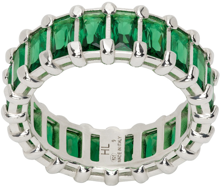 Photo: Hatton Labs Silver & Green Baguette Eternity Ring
