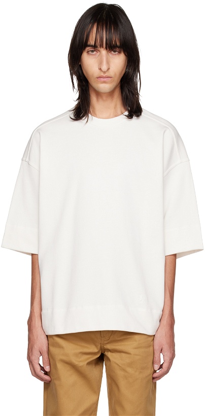Photo: Jil Sander Off-White Embroidered Sweatshirt