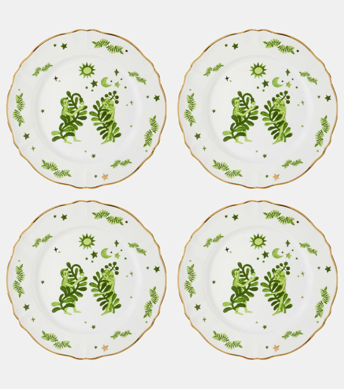 Bitossi Eden set of 4 dinner plates