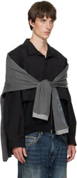 We11done Black Layered Blouson Jacket