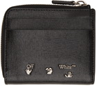 Off-White Black 3D Diag Zip-Around Wallet