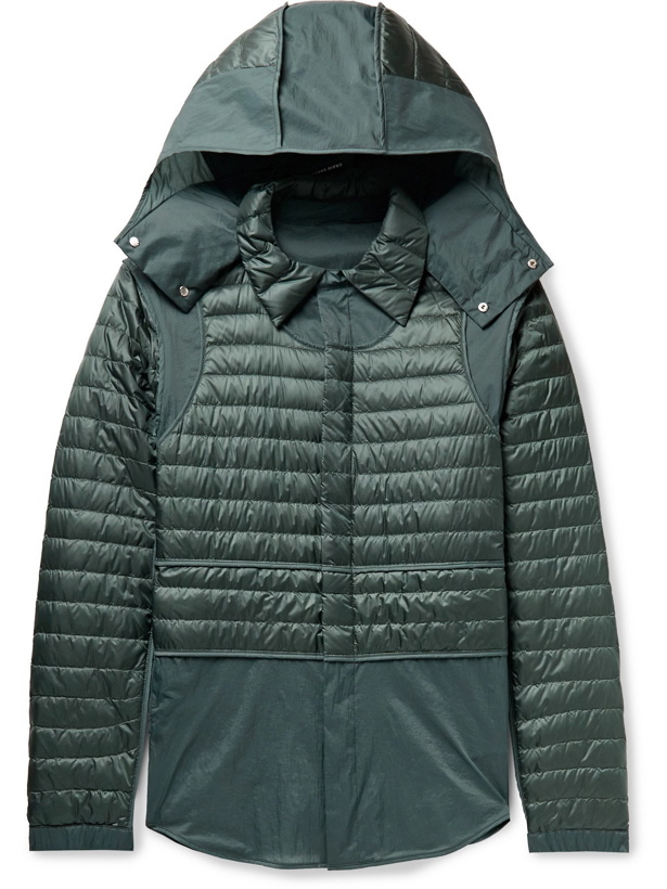 Photo: MONCLER GENIUS - 5 Moncler Craig Green Chrysemys Panelled Quilted Nylon Hooded Down Jacket - Green