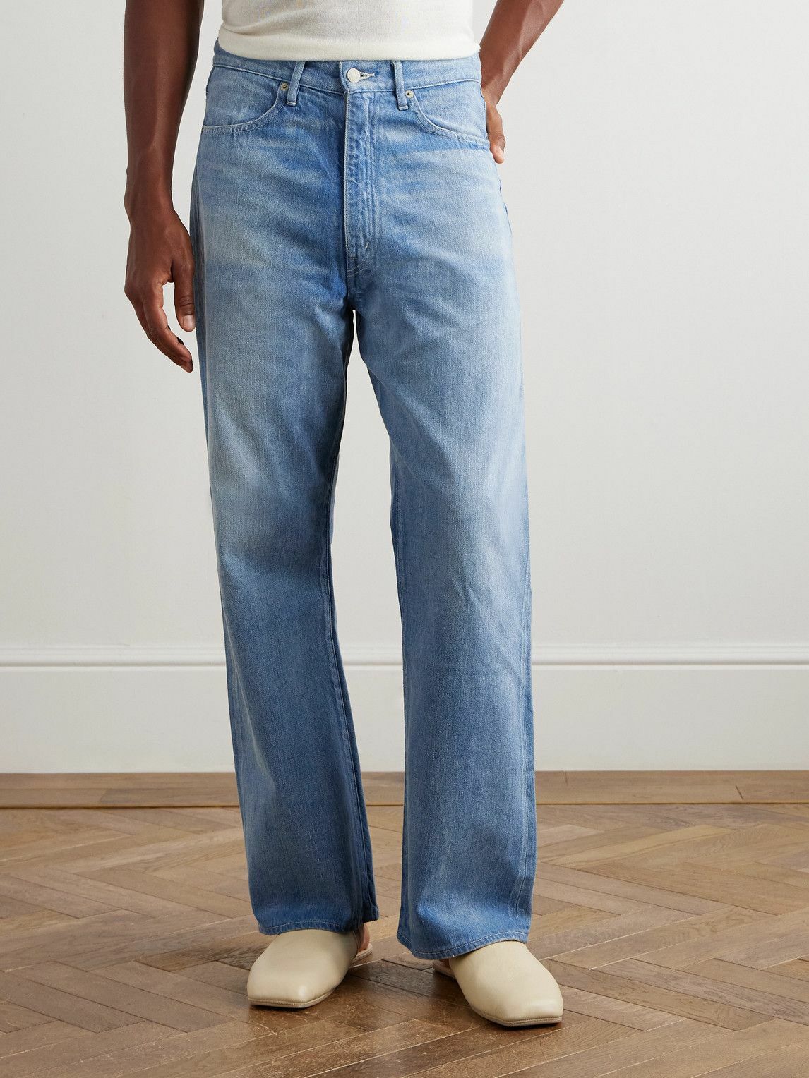 Auralee - Wide-Leg Selvedge Jeans - Blue