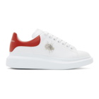 Alexander McQueen White and Red Beetle Oversized Sneakers