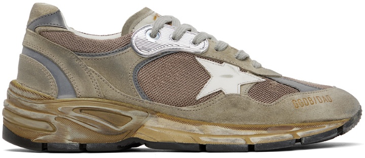 Photo: Golden Goose Taupe Dad-Star Sneakers