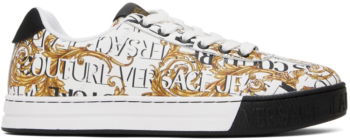 Photo: Versace Jeans Couture White & Gold Court 88 Sneakers