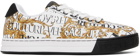 Versace Jeans Couture White & Gold Court 88 Sneakers