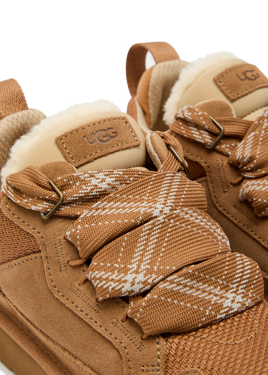 Ugg Lowmel Panelled Suede Sneakers Brown