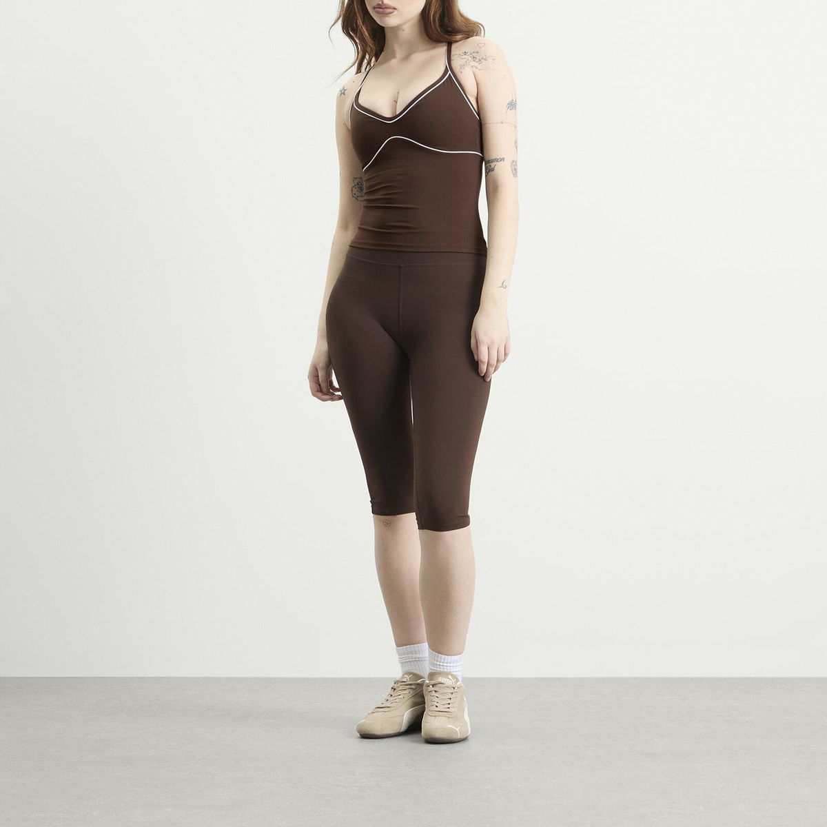 TALA Women's DayFlex Contrast Sweetheart Vest in Chestnut Brown