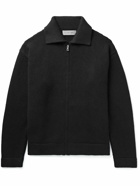 The Elder Statesman - Cashmere Zip-Up Sweater - Black