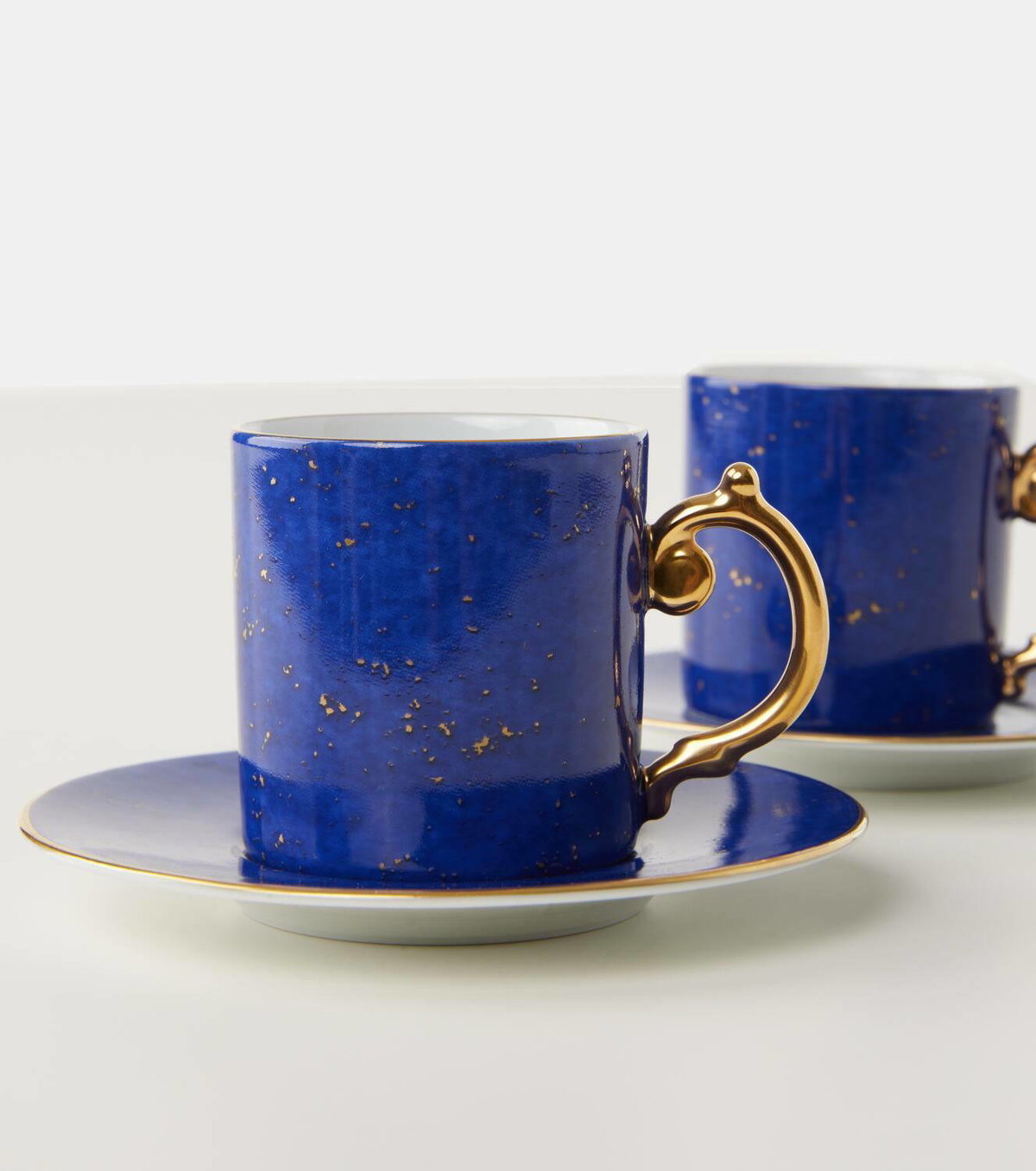 L'Objet Lapis set of 2 espresso cups and saucers