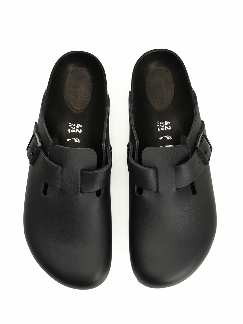 Birkenstock boston Black Leather Clog