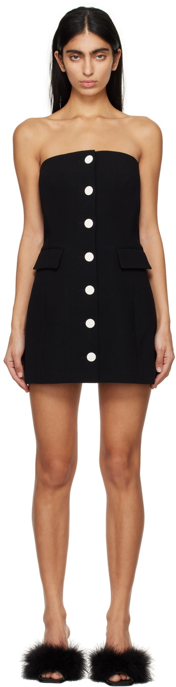 KIMHĒKIM Black Monroe Bow Minidress KIMHĒKIM