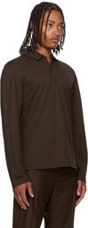 Ferragamo Brown Long Sleeve Polo