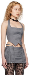 Nodress Gray Asymmetric Vest