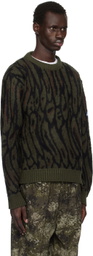 DEVÁ STATES Green Brushed Knit Pantera Sweater