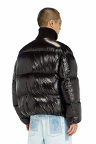 Diesel Down puffer jacket in ripstop with ribbed collar - Winter Jackets Mens in Black